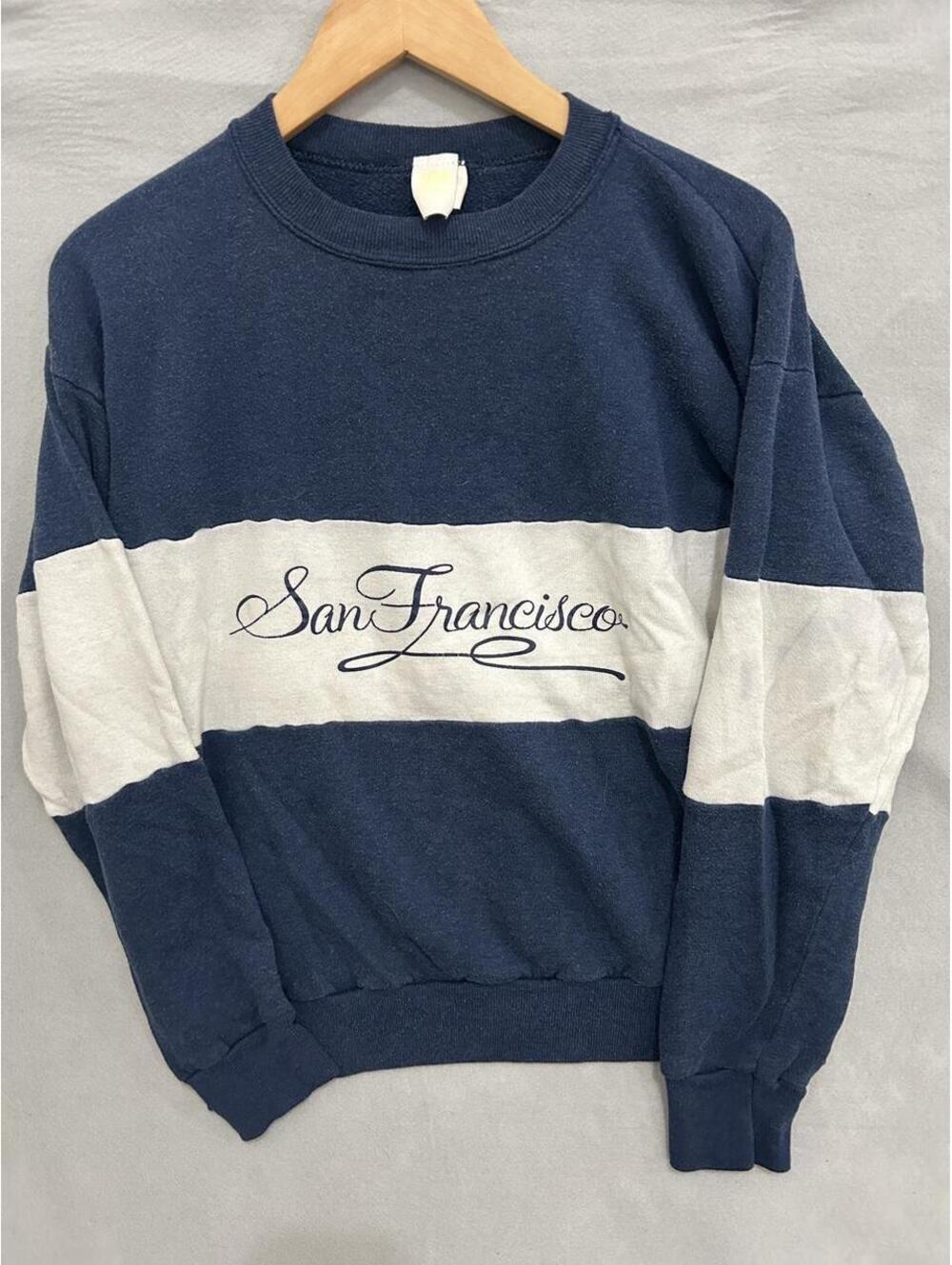 Vintage 90s San Francisco Navy Blue Women's Sweatshirt Size Large